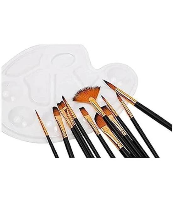 ECLET Craft Painting Brushes Set of 12 Professional Round Pointed Tip Nylon Hair Artist Acrylic Paint Brush for Acrylic/Watercolor/Oil Painting(N)