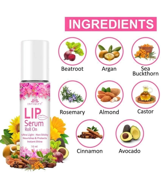 Intimify Pink Lip Serum, Lip Serum Roll On, Lip Serum, Beetroot Lip Serum, Lip Plumping, 10 Ml