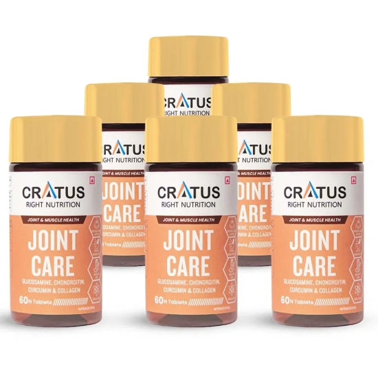 Cratus Right Nutrition Advanced Joint Care Tablets with Glucosamine, Chondroitin and Curcumin | Total Support for Joint, Cartilage and Muscle Health | Enhances Flexibility, Reduces Pain | 360 Tab