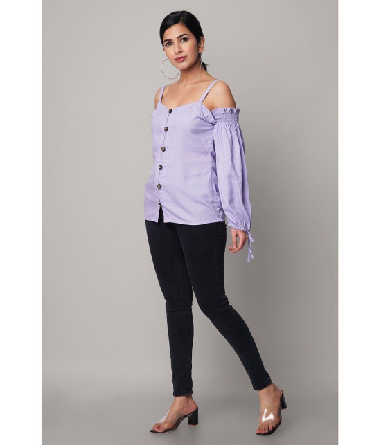 GOD BLESS - Purple Rayon Women's Empire Top ( Pack of 1 ) - None