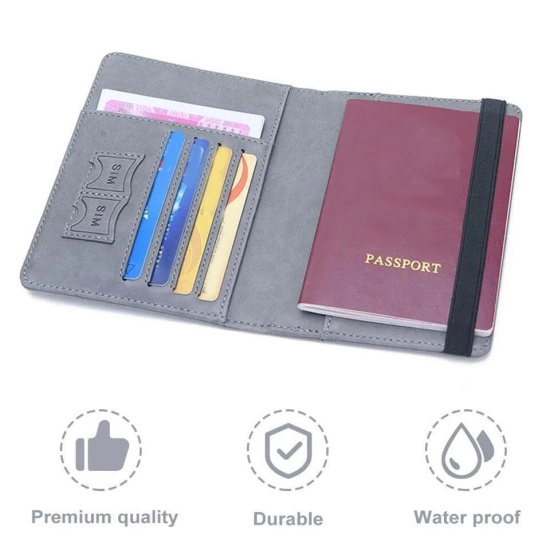 PrimeChoice Elegant Passport Cover: Stylish Protection for Your Travel Documents-Black