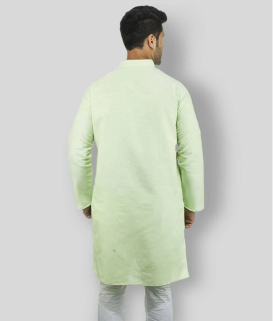 DESHBANDHU DBK - Fluorescent Green Cotton Mens Regular Kurta ( Pack of 1 ) - None