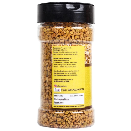 Urban Platter Microgreens Fenugreek (Methi) Sprouting Seeds Shaker Jar, 125g / 4.4oz [Nutritious Addition to Salads & Sandwiches]