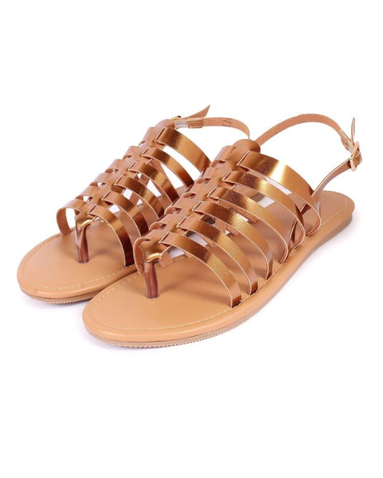 WOMEN Vintage Rose Gold Flat Sandals