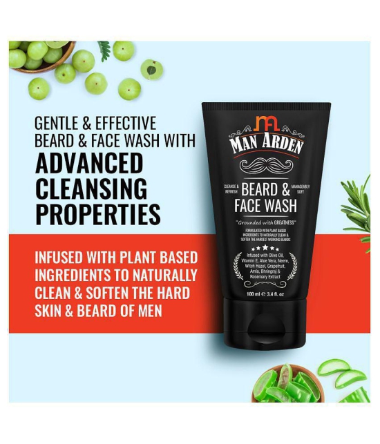 Man Arden Beard & Face Wash For Men - No Parabens, Sulphate, Silicones - 100mL