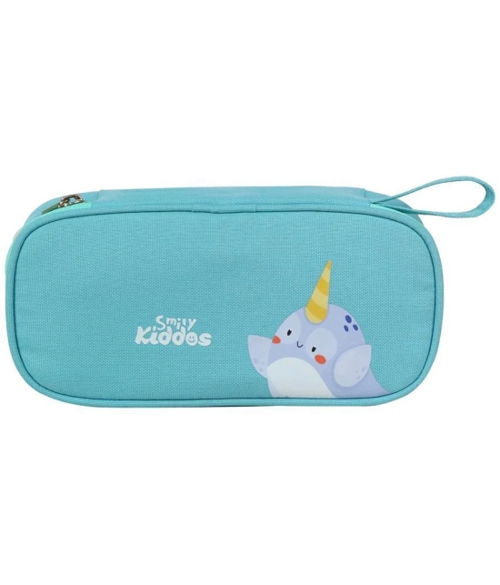 Zipper Pencil Pouch Narwhale Light Blue