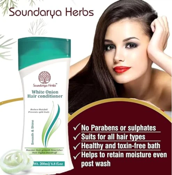 Soundarya Herbs Onion Hair Conditioner - 200ml for Healthy & Shiny Hair