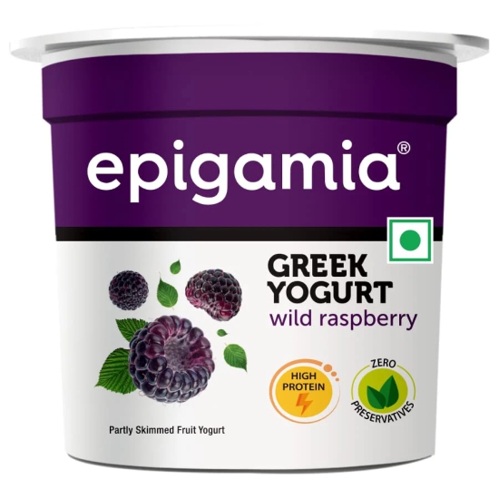 Epigamia Wild Raspberry Greek Yogurt, 85 G