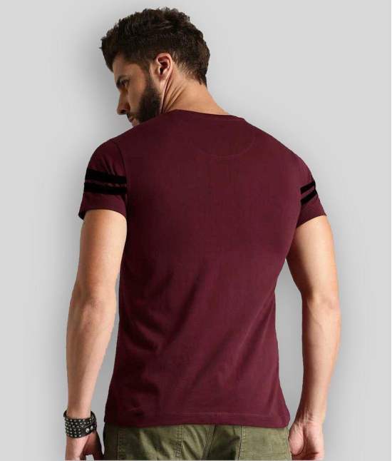 Smartees - Maroon Cotton Blend Regular Fit Men's T-Shirt ( Pack of 1 ) - None