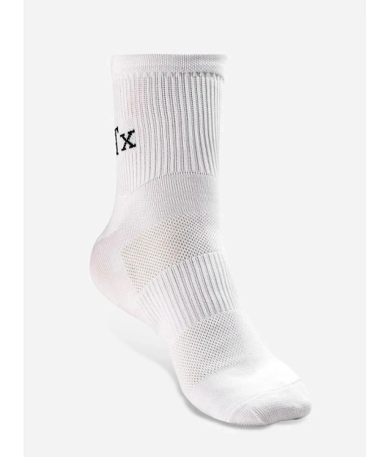 Texlon Cotton Mens Printed White Ankle Length Socks ( Pack of 5 ) - White