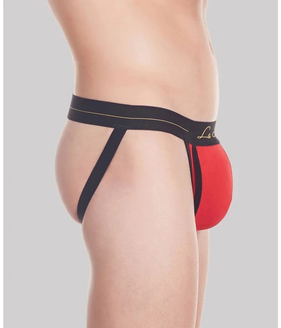 La Intimo - Red LIJO011 Spandex Mens Thongs ( Pack of 1 ) - None