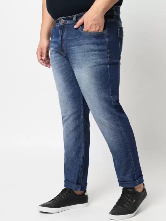 Men Slim Mid Rise Blue Jeans