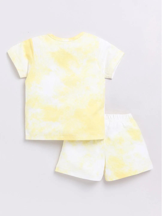 Yellow Tie and Dye Half Sleeve Co-ord Set-5-6 y