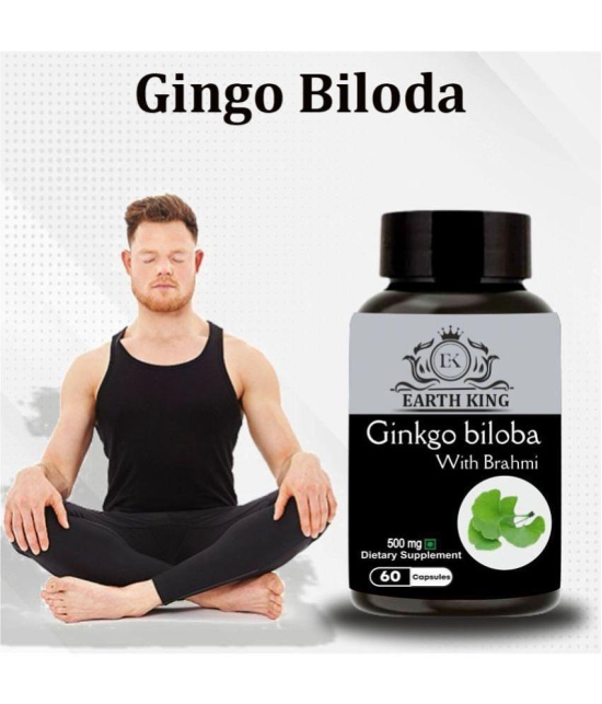 EARTH KING Ginkgo Biloba Capsule For Men & Women, 60 Capsules (Pack of 1)