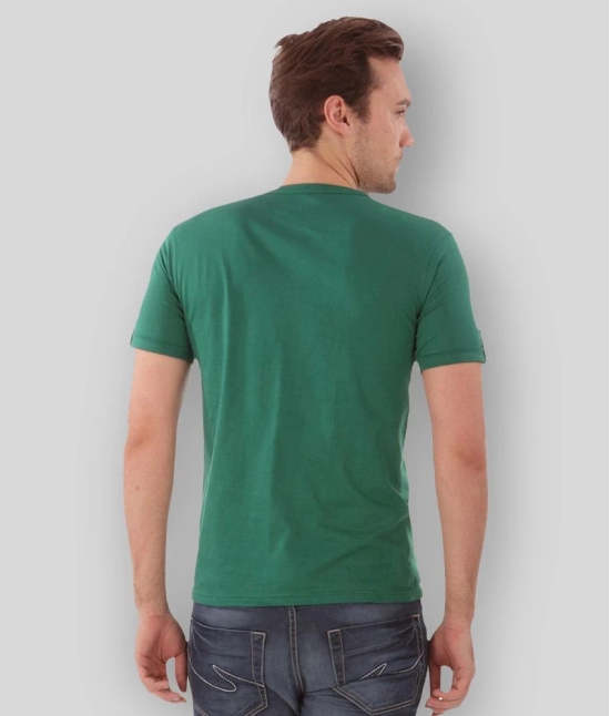 Campus Sutra - Green Cotton Regular Fit Mens T-Shirt ( Pack of 1 ) - S