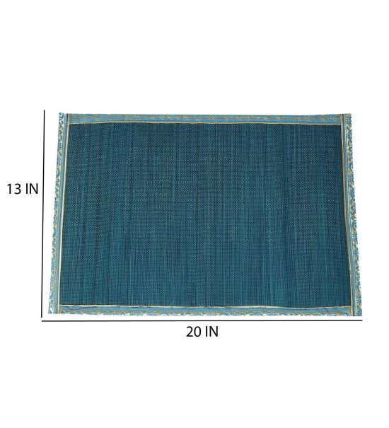 Bamboo Dining Mats - Blue  (Set of 13)