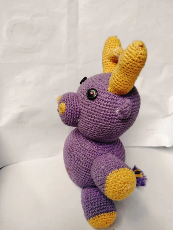 Purple Crochet Amigurumi Deer Plushie