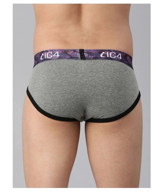 IC4 - Light Grey Cotton Blend Mens Briefs ( Pack of 2 ) - S