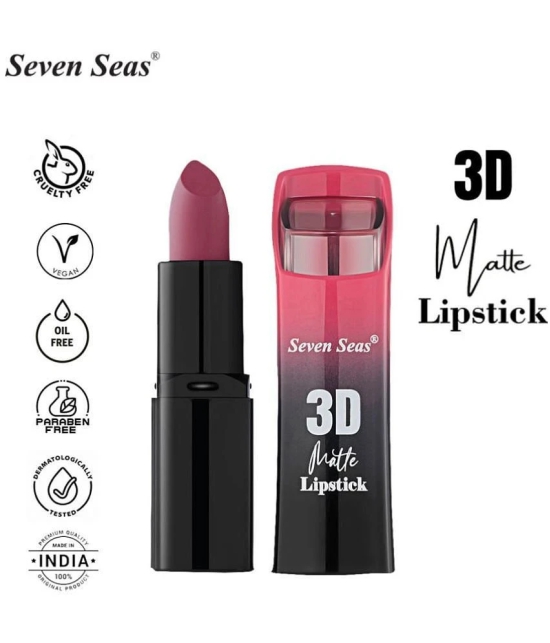 Seven Seas 3D Matte Lipstick | Long Lasting | Waterproof Matte Lipstick for Women (Crimson)