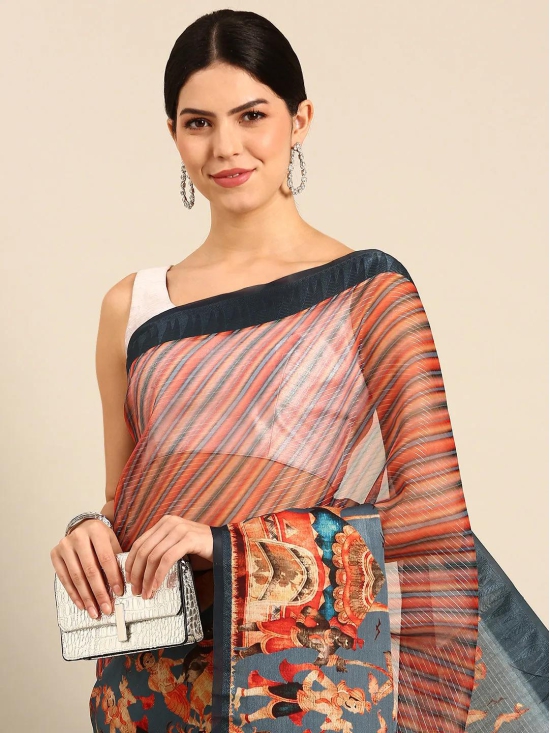 Designer Brown Silk Saree