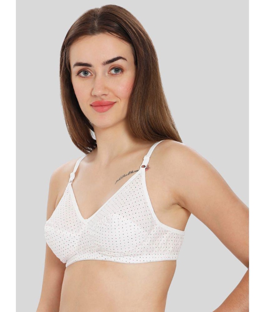 ILRASO - White Cotton Blend Non Padded Women's T-Shirt Bra ( Pack of 1 ) - None