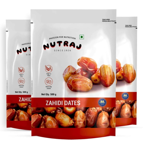 Nutraj Zahidi Dates 500gm 500g (Pack of 3)