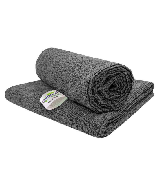 SOFTSPUN Polyester, Microfiber, Cotton Cleaning Towels 340GSM (5Pcs , Grey)