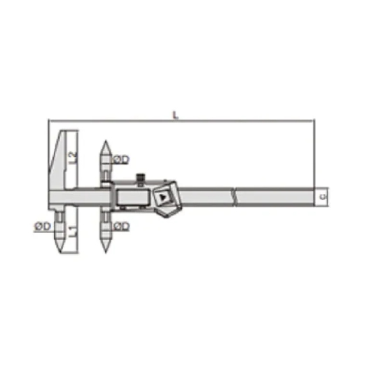 Insize Digital Centerline And Edge To Center Caliper - 1525-1525-300 (0-300MM)