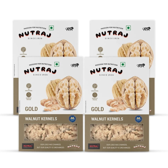 Nutraj Gold Walnut Kernels 250gm 250g (Pack of 4)