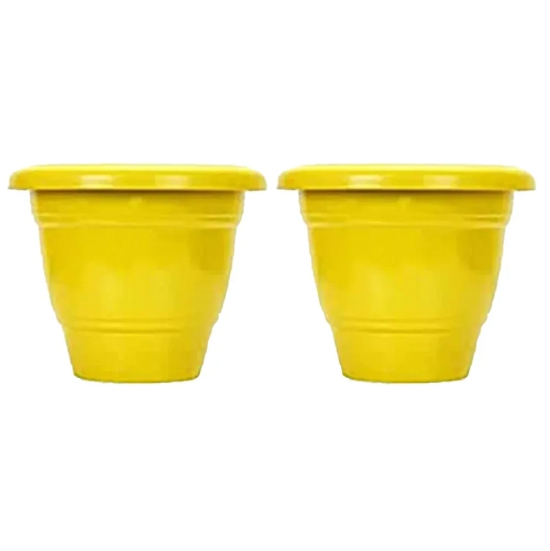 Coloured Garden Pots | Set of 2 Yellow