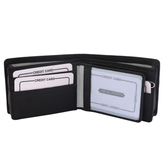 VIVIZA V-129 SMALL LEATHER WALLET FOR MEN BLACK