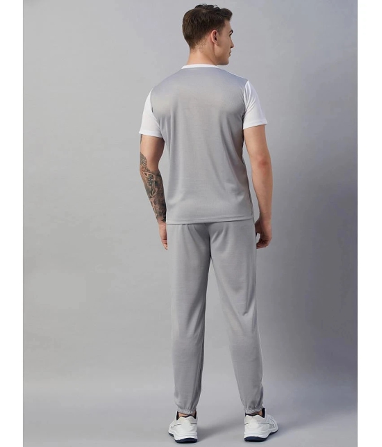 Chrome & Coral Grey Polyester Relaxed Fit Mens Tracksuit ( Pack of 1 ) - None