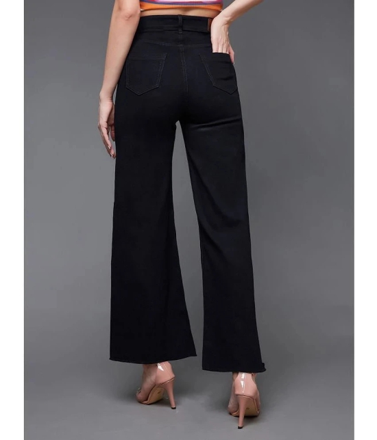 Miss Chase - Black Denim Wide Leg Womens Jeans ( Pack of 1 ) - None