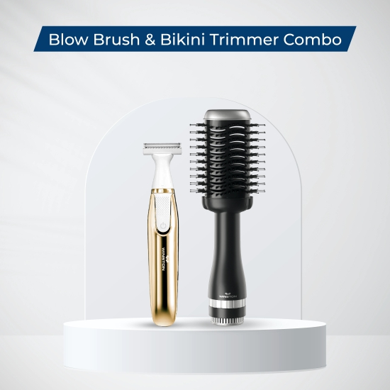 Blow Brush  Bikini Trimmer Combo-Black