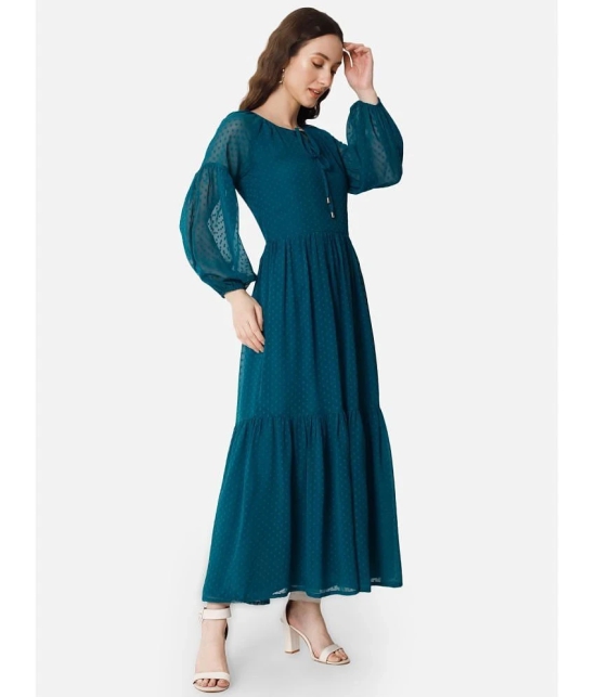 ALL WAYS YOU - Teal Georgette Womens Gown ( Pack of 1 ) - None