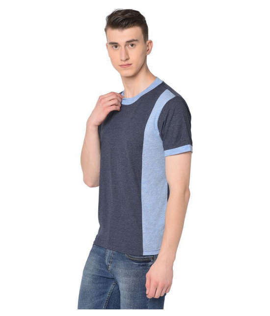 Glito Cotton Blend Blue Solids T-Shirt Single Pack - None