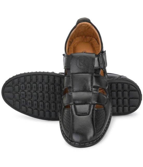 ShoeRise - Black Mens Sandals - None