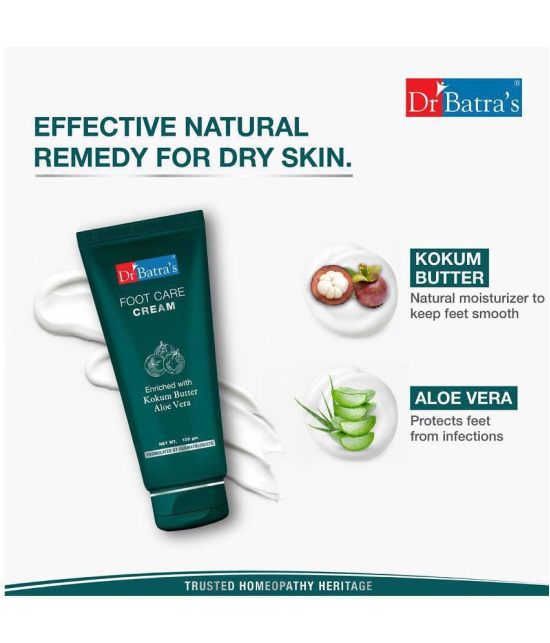 Dr Batra's Foot Care Cream, Enriched With Kokum Butter, Olive Oil & Echinacea Purpurea, Formulated with naturals (100g)