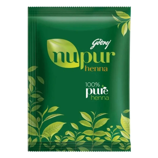 Godrej Nupur 100% Pure Henna Powder For Hair Colour, Mehandi For Hair, Hands & Feet, 150 G