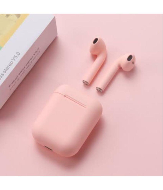 Neo I12 Bluetooth True Wireless (TWS) On Ear 2 Hours Playback Active Noise cancellation IPX4(Splash & Sweat Proof) Pink