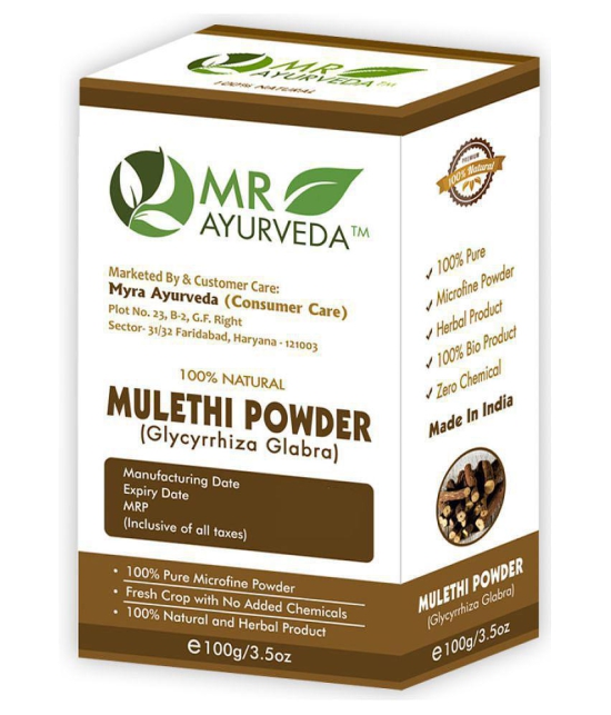 MR Ayurveda Mulethi Powder (Licorice Powder) Face Pack Masks 100 gm