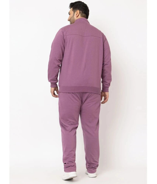 YHA - Mauve Fleece Regular Fit Mens Tracksuit ( Pack of 1 ) - None