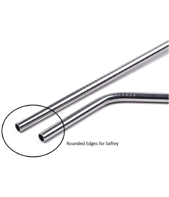 GKBOSS Stainless Steel Silver Straws - Silver