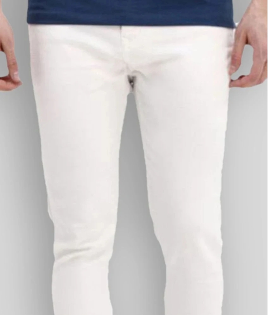 X20 Jeans - White Cotton Blend Skinny Fit Mens Jeans ( Pack of 1 ) - None