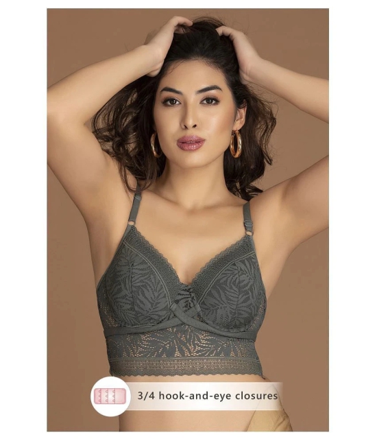 Clovia Lace Bralette - Green - 38B