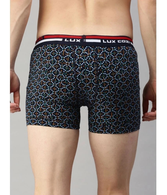 Lux Cozi - Black Cotton Mens Trunks ( Pack of 3 ) - None