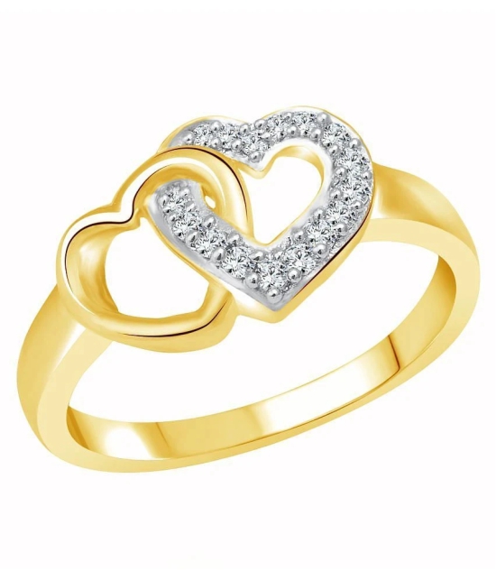 Vighnaharta Alloy Heart Ring with H Pendant Gold Plated Jewellery Combo - 12