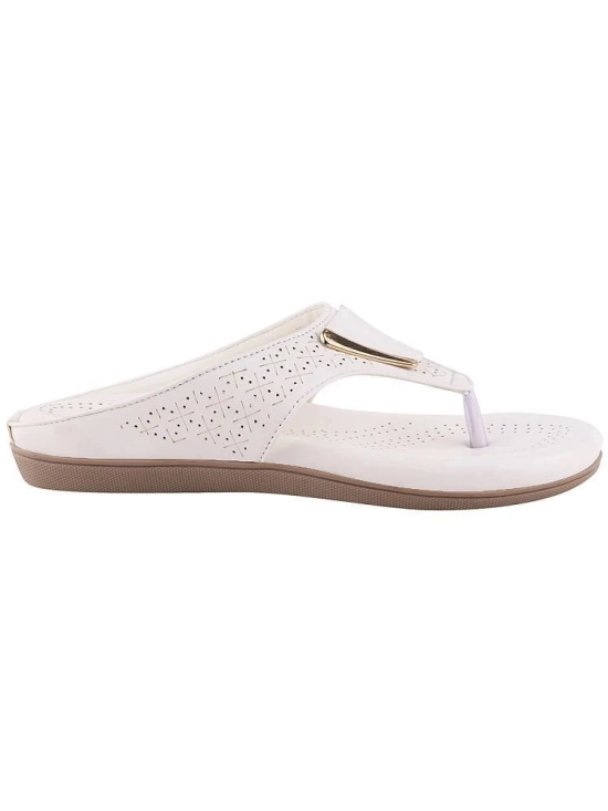 Shoetopia White Womens Flats - None