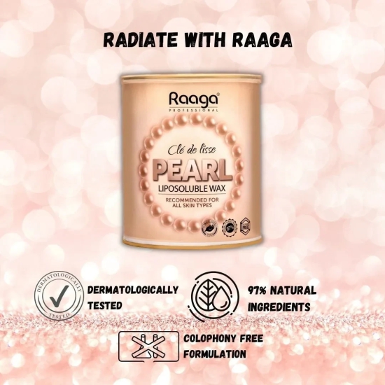 Raaga Professional Liposoluble Wax, Pearl, All Skin Types, 800 g