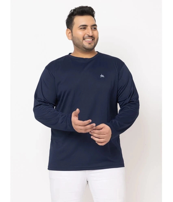 YHA Cotton Blend Regular Fit Solid Full Sleeves Mens T-Shirt - Navy ( Pack of 1 ) - None